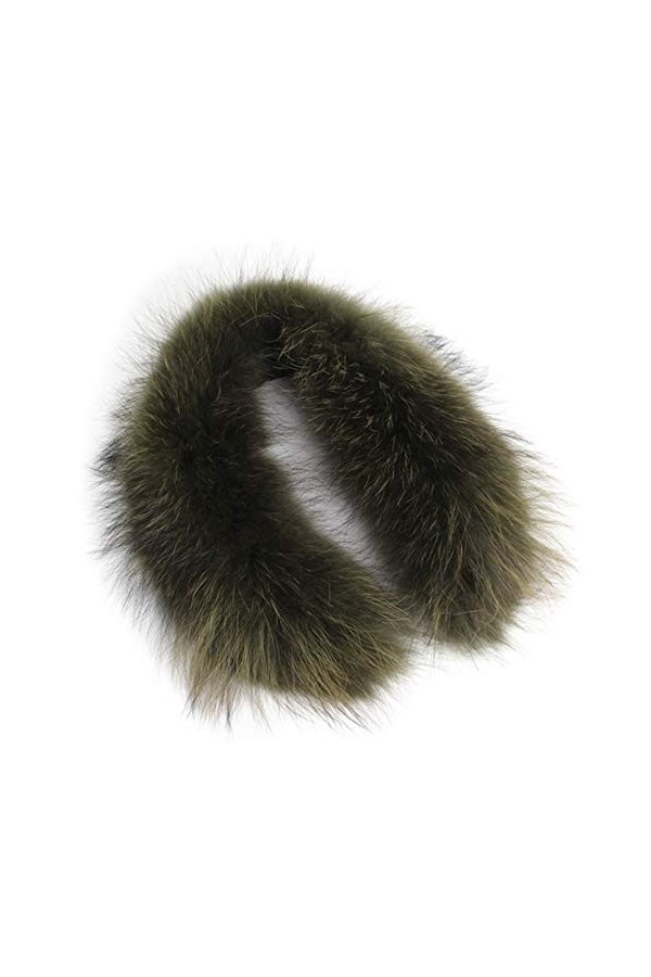 GDYX Écharpe Col de fourrure de vrai raton laveur col chaud 100% écharpe de fourrure naturelle écharpe de fourrure châle 60cm