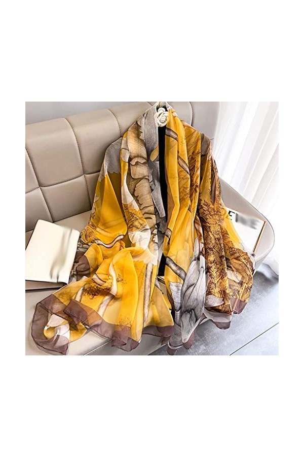 TWDYC Summer des Femmes châles en Soie enveloppe enveloppe Les Dames Pashmina Bandana Cou hijabs Plage de Plage Color : A, S