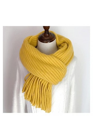 HLDETH Femmes Solid Cashmere Foulards Lady hiver épaissie Épaissement chaude Soft Pashmina châles enveloppements folle longue