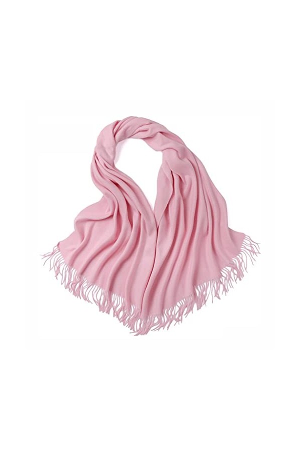DTSE9 Écharpe Châle dhiver Pashmina Châle Femmes Foulard dhiver Écharpe Emballage Épaisseur Dual-Usage Couleur Pure Couleur