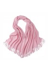 DTSE9 Écharpe Châle dhiver Pashmina Châle Femmes Foulard dhiver Écharpe Emballage Épaisseur Dual-Usage Couleur Pure Couleur