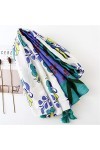 ZAIZAI Floral Tassel Viscose Châle Écharpe Emballage Pashmina volée Bufanda Snood 180 * 100cm Color : A, Size : 180cm*100cm 