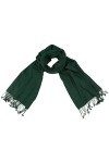 Pashmina écharpe en cachemire tissé main 100% cachemire vert foncé Sapin luxe
