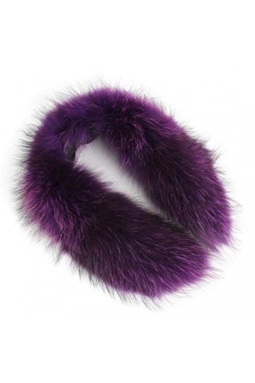 GDYX Écharpe Col écharpe collier de fourrure véritable 100% fourrure naturelle écharpe de fourrure châle de fourrure 75cm vio