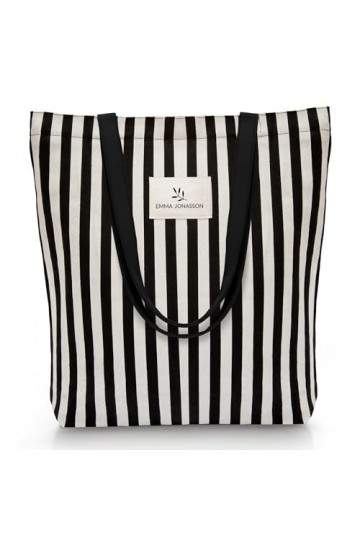 Emma Jonasson Tote Bag Femme - Sac Tissu avec Fermeture éclair et Poche intérieure - Sac en Toile Femme - Aestetic Coton Bag 