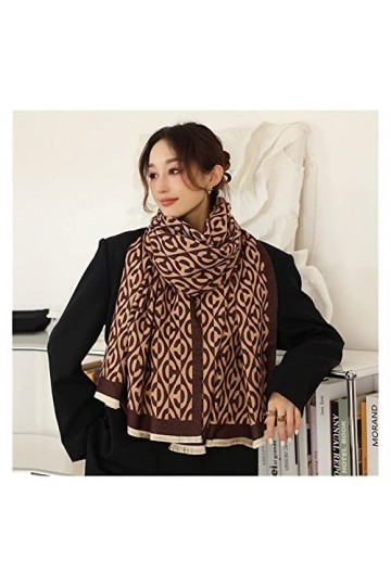 écharpe 2021 Nouvelle écharpe en Laine Design de Marque pour Femmes Echarpes dhiver rétro Foulard Marque Pashmina Châles Wra