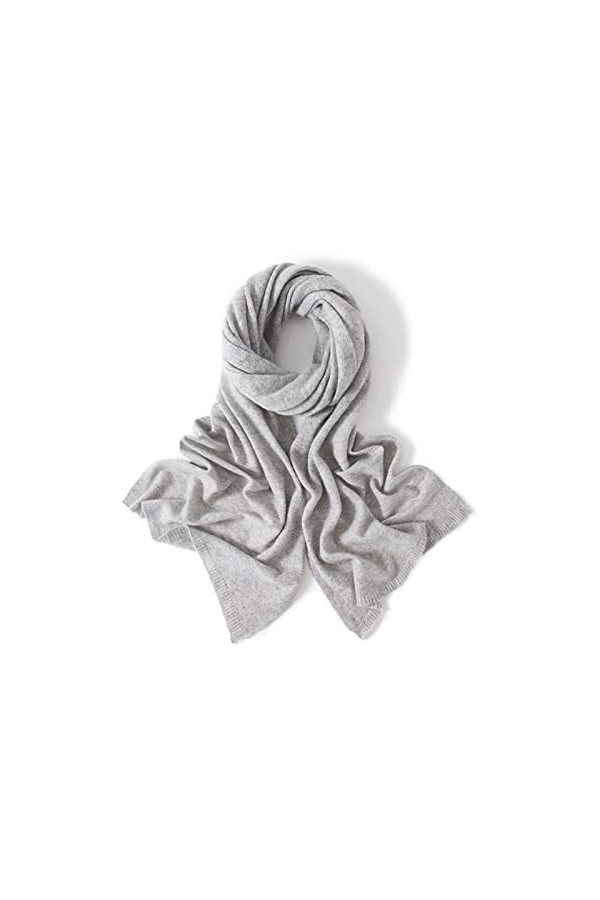 Echarpe TricotéE Douce Femme 180 * 45cm Pashmina Tricoter Écharpe Femme Hiver Automne Douce Chaude Chaude Moche Pure Cachre F