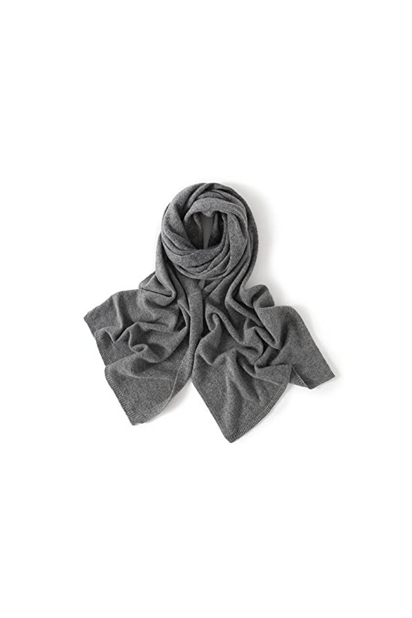 Echarpe TricotéE Douce Femme 180 * 45cm Pashmina Tricoter Écharpe Femme Hiver Automne Douce Chaude Chaude Moche Pure Cachre F