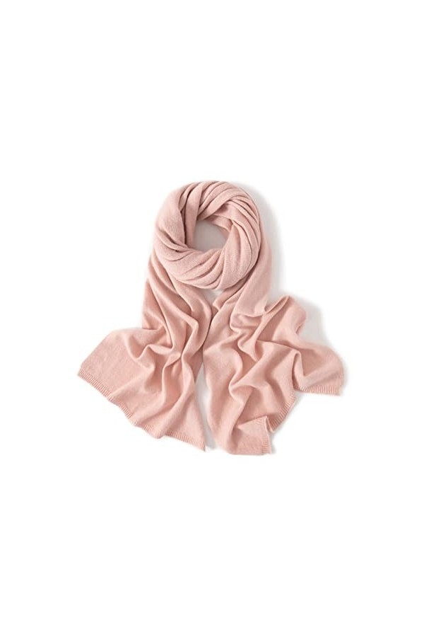 Echarpe TricotéE Douce Femme 180 * 45cm Pashmina Tricoter Écharpe Femme Hiver Automne Douce Chaude Chaude Moche Pure Cachre F