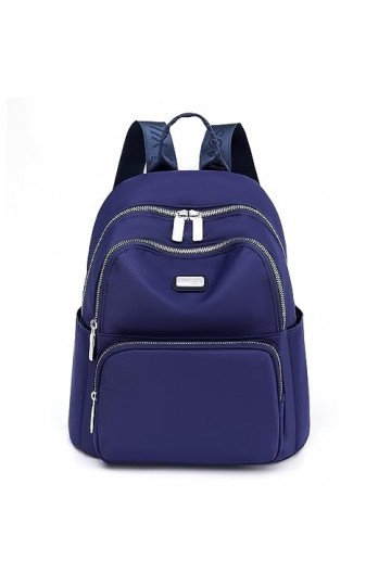 JIANLINST Sac à dos imperméable multi-poches décontracté pour femme et fille, bleu saphir