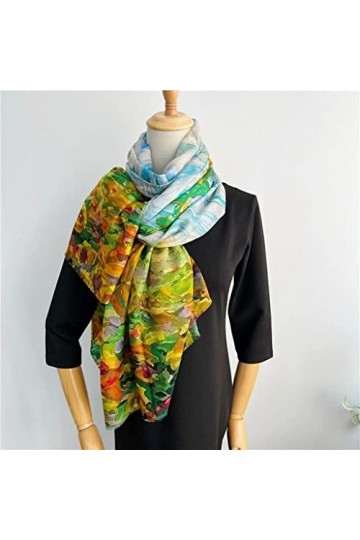 NIVOK Tournesol Imprimer 100% Cachemire Écharpe Wraps Femmes Mode Élégant Pashmina Foulards