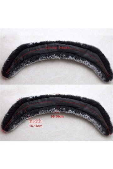 GDYX Écharpe Col écharpe collier 100% fourrure naturelle écharpe fourrure châle 90cm pointe bleue