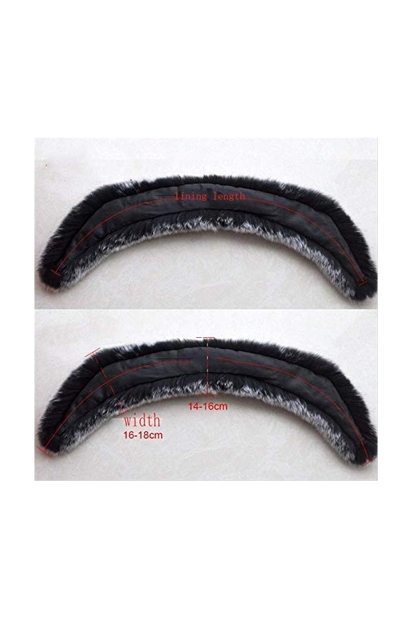 GDYX Écharpe Col écharpe collier 100% fourrure naturelle écharpe fourrure châle 90cm pointe bleue