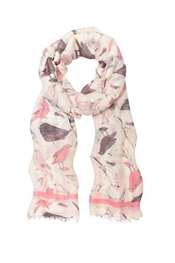 Alberotanza Fine Twist Diamond 70 % cachemire 30 % soie Birds Oiseaux rosés beige