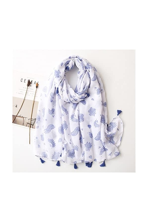 ZAIZAI Jardin Floral Viscose Châle Écharpe Ladelle Wrap Pashmina Stole Hijab 180 * 90cm Color : E, Size : 180cm*90cm 