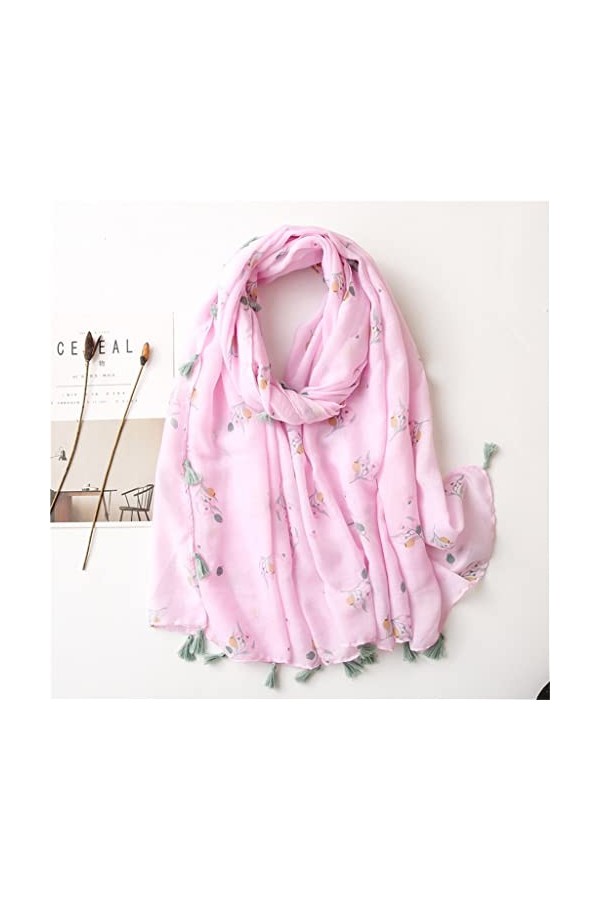 ZAIZAI Jardin Floral Viscose Châle Écharpe Ladelle Wrap Pashmina Stole Hijab 180 * 90cm Color : E, Size : 180cm*90cm 