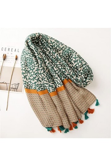 ZAIZAI Chaîne Florale Patchwork Tassel Viscose Châle Écharpe Lady Pashmina a volé 180 * 90cm Color : A, Size : 180cm*90cm 