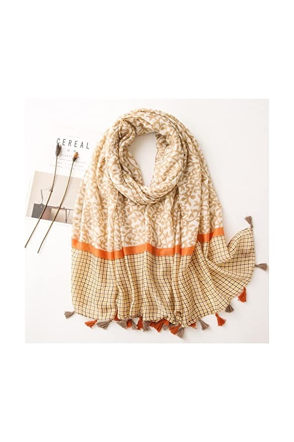 ZAIZAI Patchwork Tassel Viscose Châle Écharpe Lady Pashmina a volé 180 * 90cm Color : A, Size : 180cm*90cm 