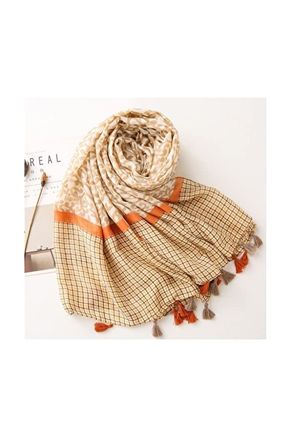ZAIZAI Patchwork Tassel Viscose Châle Écharpe Lady Pashmina a volé 180 * 90cm Color : A, Size : 180cm*90cm 