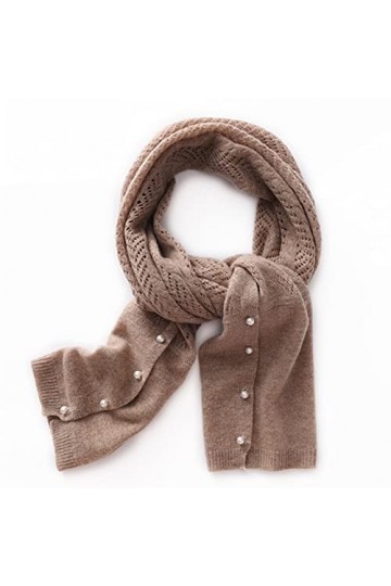 QTBH Foulard Cachemire écharpe de Cachemire de Femmes en Tricot dhiver Pashmina écharpe Creux câble Cardigan été Sunscreen A