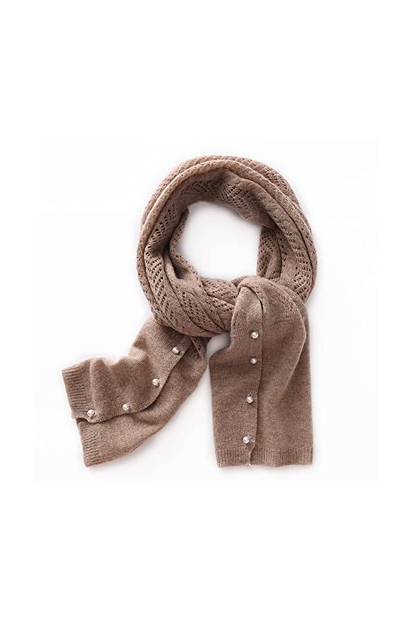 QTBH Foulard Cachemire écharpe de Cachemire de Femmes en Tricot dhiver Pashmina écharpe Creux câble Cardigan été Sunscreen A