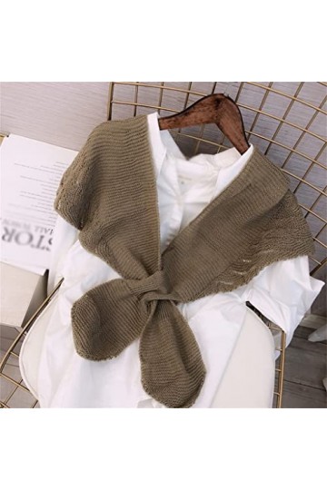 GRETD Gilet châle avec épaulette tricotée creuse et cape de vertèbre cervicale Color : A, Size : One size 