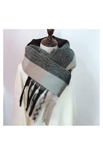 JHYS Femmes Dames Écharpe, Écharpe À Carreaux Imitation Cachemire Femmes Automne Hiver Épais Chaud Pashmina Châles Wraps Femm