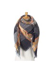 TWDYC Femmes Hiver Écharpe Cachemire Tricoté À Carreaux Châle Cou Wrap Couverture Épaisse Étoles Chaudes Dame Pashmina Bandan