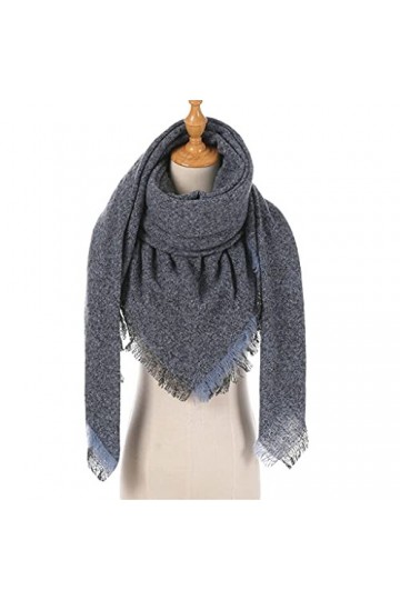 TWDYC Femmes Hiver Écharpe Cachemire Tricoté À Carreaux Châle Cou Wrap Couverture Épaisse Étoles Chaudes Dame Pashmina Bandan