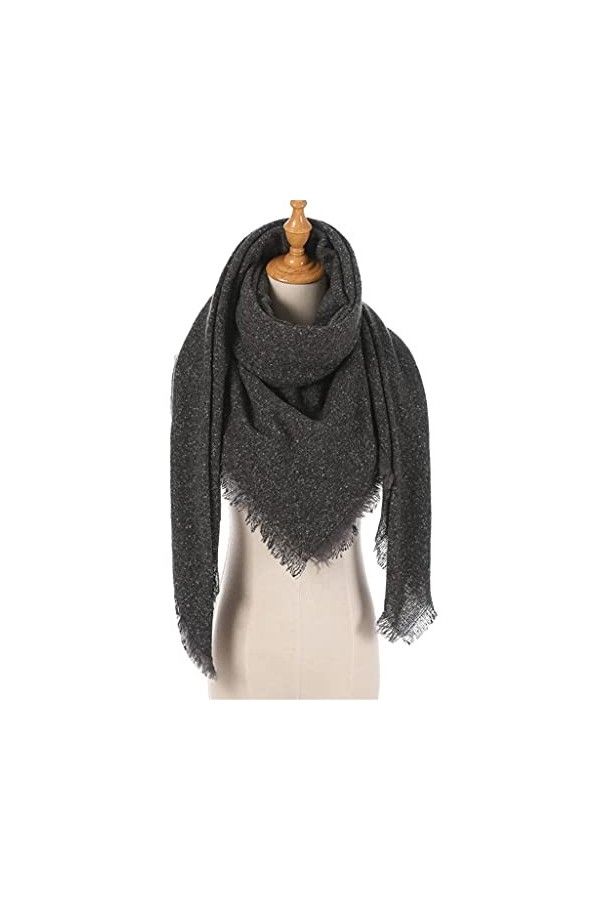 TWDYC Femmes Hiver Écharpe Cachemire Tricoté À Carreaux Châle Cou Wrap Couverture Épaisse Étoles Chaudes Dame Pashmina Bandan