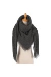TWDYC Femmes Hiver Écharpe Cachemire Tricoté À Carreaux Châle Cou Wrap Couverture Épaisse Étoles Chaudes Dame Pashmina Bandan