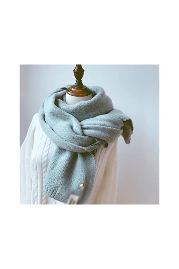 EKAYG Écharpes en Cachemire Solide pour Femmes Dame Hiver épaissir Chaud Doux Pashmina châles enveloppes Longue écharpe trico