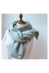 EKAYG Écharpes en Cachemire Solide pour Femmes Dame Hiver épaissir Chaud Doux Pashmina châles enveloppes Longue écharpe trico