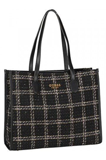 Guess Cabas en tweed Silvana jeans - Femme