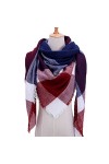 EKAYG Dames Écharpe Tricoté Printemps Hiver Femmes Écharpe Plaid Écharpes en Laine Chaude Châles Cou Bandana Pashmina Lady Wr