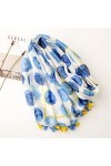 ZAIZAI Coton Handfeeling Foulards Summer Femmes Châles Impression Hijab Écharpe Pashmina Femelle Bandana Tassel Color : A, S
