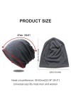 Butyeak Bonnet Souple en Coton Doux, Bonnet en Jersey léger, Unisexe Bonnet Ski, Chapeau dhiver Fin pour Homme, Bonnet en Co