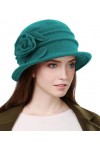 Wantonfy Bonnet pour Femme Français Laine Bérets Bonnet Hiver Chapeaux Vintage Automne Hiver pour Femme