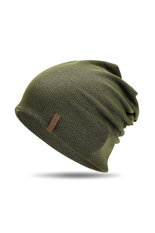 HAMUNI Bonnet fin pour femme - Bonnet souple - Bonnet chimio léger et doux - Respirant - Bonnet élastique - Bonnet idéal pour