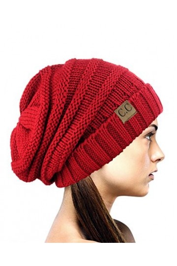 NYFASHION101 Bonnet dhiver Bouffant et épais de Style Slouchy. Une exclusivité de Confettis/Noir