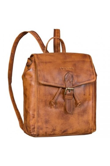 STILORD Alice Sac a dos de ville cuir pour femmes avec cordon serrage Daypack Petit Sac à main Sac à dos jour Femme Sling B