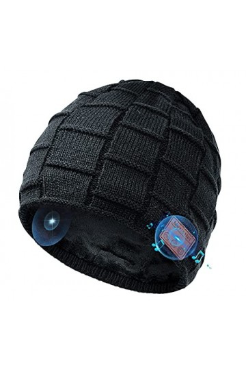 COTOP Bonnet Bluetooth dhiver, Cadeau de Noël pour Hommes et Femmes, Bonnet Musical, Bonnet Chaud en Polaire pour Le Ski, la