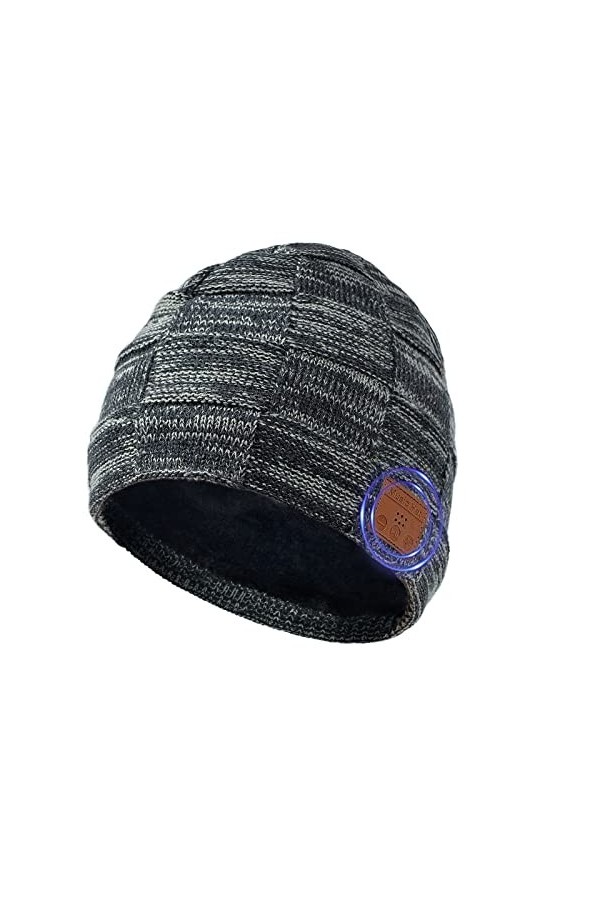 COTOP Bonnet Bluetooth dhiver, Cadeau de Noël pour Hommes et Femmes, Bonnet Musical, Bonnet Chaud en Polaire pour Le Ski, la