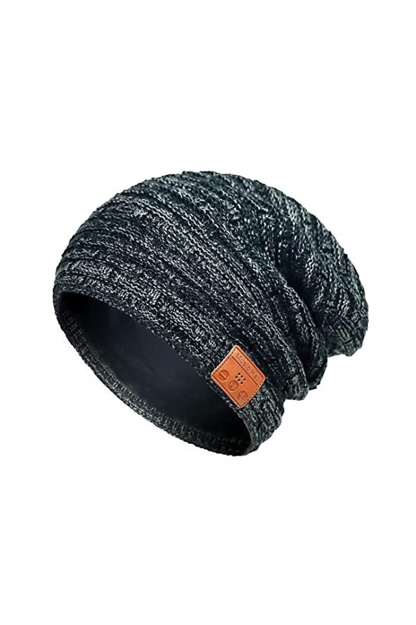 COTOP Bonnet Bluetooth dhiver, Cadeau de Noël pour Hommes et Femmes, Bonnet Musical, Bonnet Chaud en Polaire pour Le Ski, la