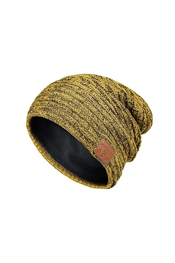 COTOP Bonnet Bluetooth dhiver, Cadeau de Noël pour Hommes et Femmes, Bonnet Musical, Bonnet Chaud en Polaire pour Le Ski, la