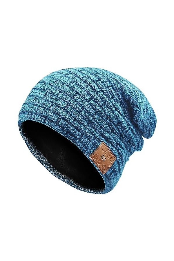 COTOP Bonnet Bluetooth dhiver, Cadeau de Noël pour Hommes et Femmes, Bonnet Musical, Bonnet Chaud en Polaire pour Le Ski, la