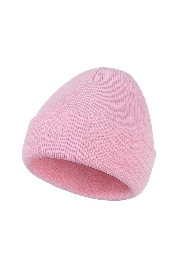 Durio Bonnet dhiver chaud - Pour homme et femme - Design moderne, Rose, taille unique