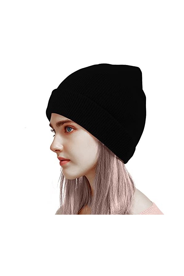 Altartar Bonnet dhiver pour homme et femme - Tricot épais - Bonnet tricoté doux et chaud - Bonnet de travail Street Classics