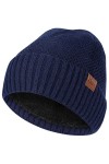 HASAGEI Bonnet tricoté Hommes Femmes, Bonnet Bonnet Femme, Thermo Respirant Bonnet Hiver, Doublure Polaire Douce Chaude Bonne