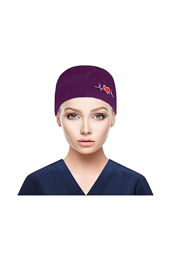 BUDAOWENG Chapeau Chirurgical Unisex Chapeau De Travail Couleur Unie Chapeau De Chirurgie Réglable Calot Chirurgical Doux Bon